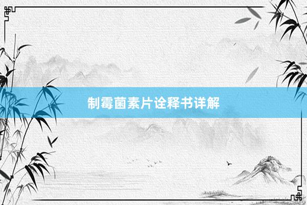 制霉菌素片诠释书详解